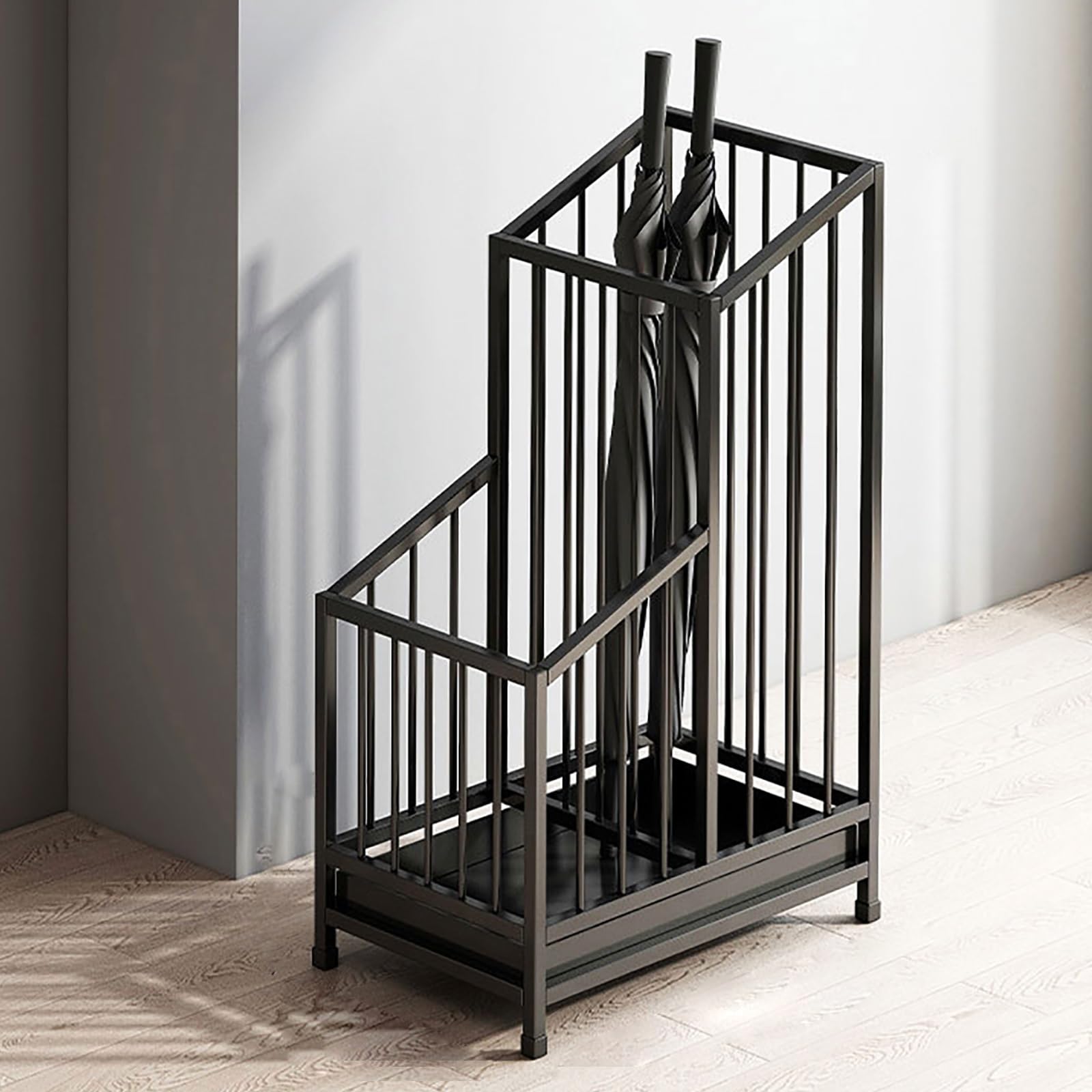 FCXWEVR Multifunctional Umbrella Holder with Drain Tray - Stylish nizer for Entryway Office Porch and Home Storage Solutions