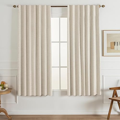 Miniatura 17 de Cortinas 100% opacas para dormitorio, con aislamiento térmico, cortinas de ventana para oscurecer la habitación, 84 pulgadas (7 pies), 2 paneles