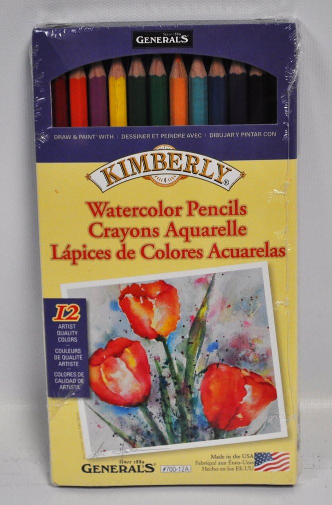Kimberly Watercolor Pencil Set 12 Assorted Colors 700-12A