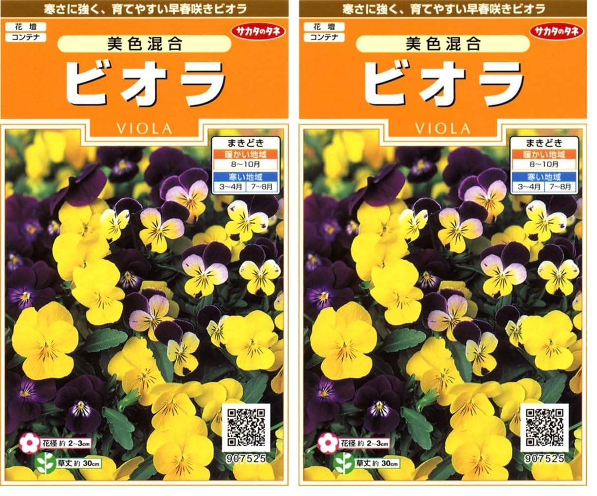 Amazon | サカタのタネ 実咲花7525 ビオラ 美色混合 00907525 (× 2) | 花