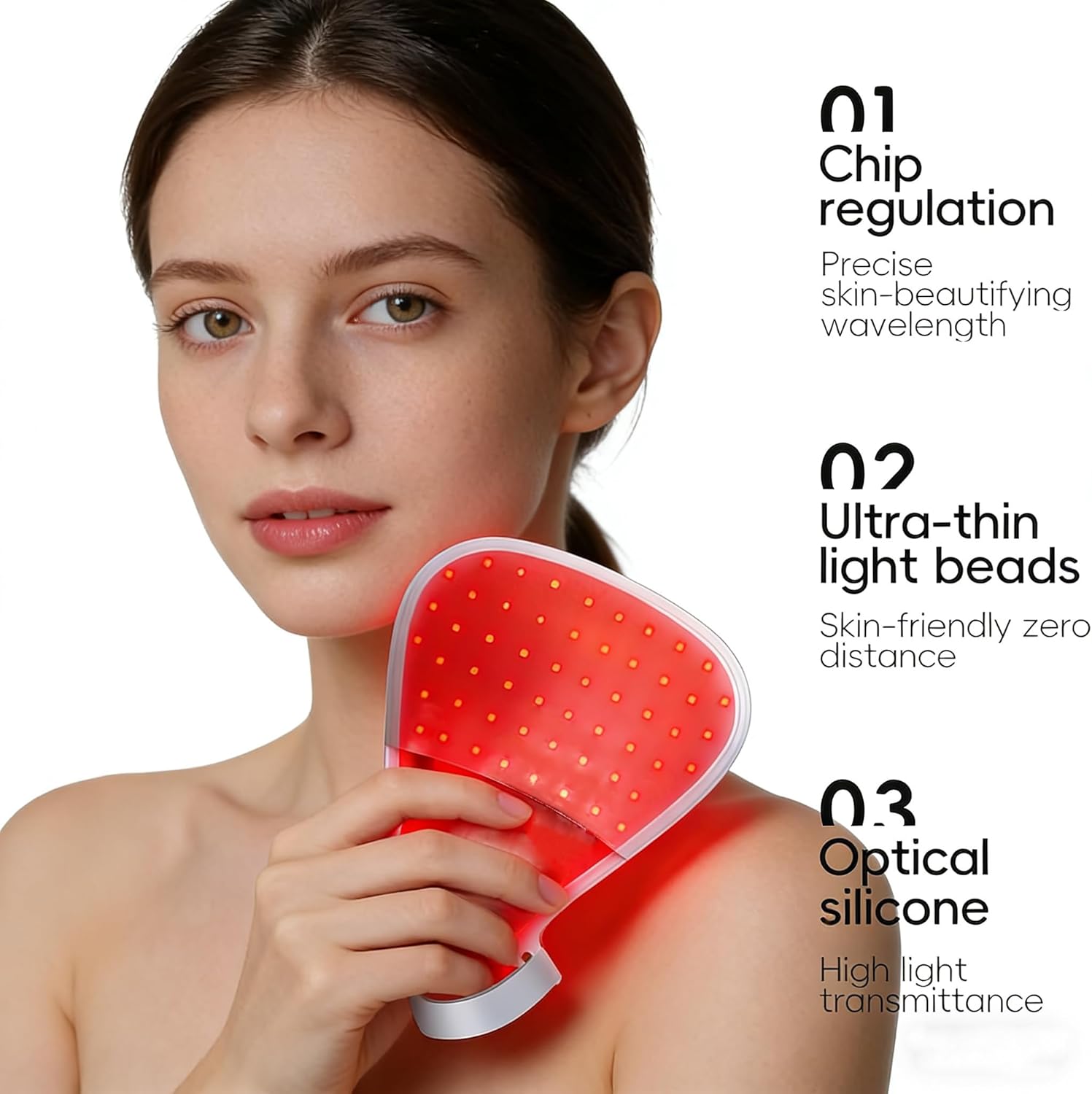 Red Light Therapy Glove for Hands - 630nm & 830nm LED Device for Pain Relief & Skin Rejuvenation, Rechargeable Hand Care with Auto Shut-Off (1 Piece)