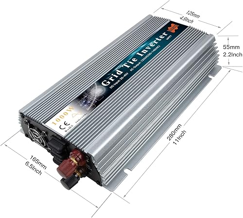 Miniatura 2 de 1000W 12V viento 18V rejilla Tie onda sinusoidal pura MPPT inversor de energía solar DC 10.5V-30V CA 110V 120V trabajable para EE.UU. Seleccionable