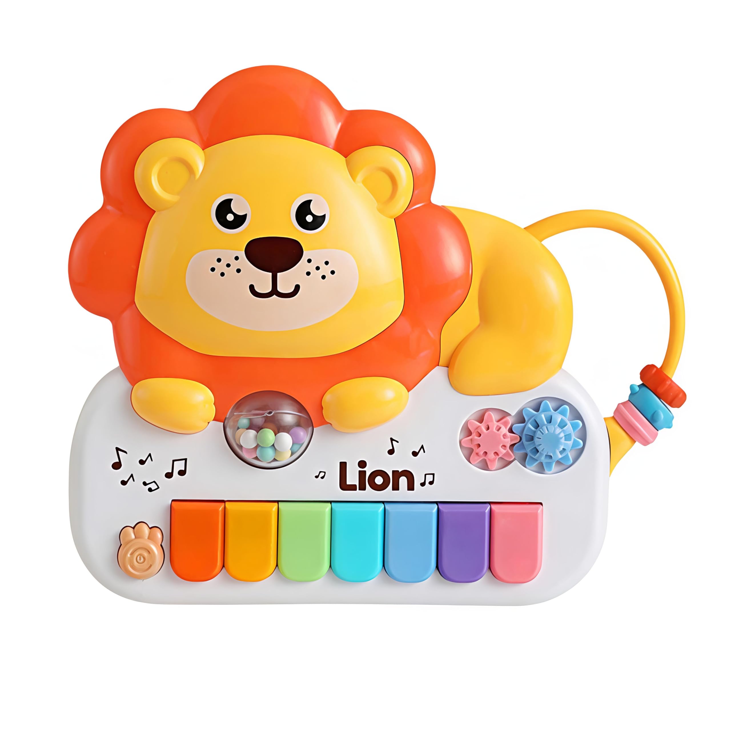 FunBlast Lion Piano for Kids – Musical Keyboard Toy with Lights, Early Learning Musical Toy for Toddlers, Educational Piano for Boys and Girls (Yellow)-picture-47