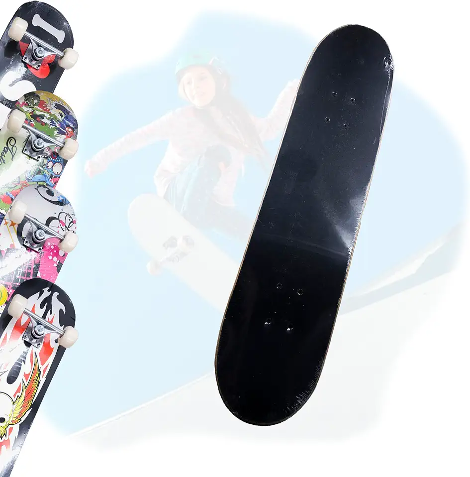 Skate Street com Lixa Completo Montado Iniciante Criança até 70kg Skateboard Semi Profissional