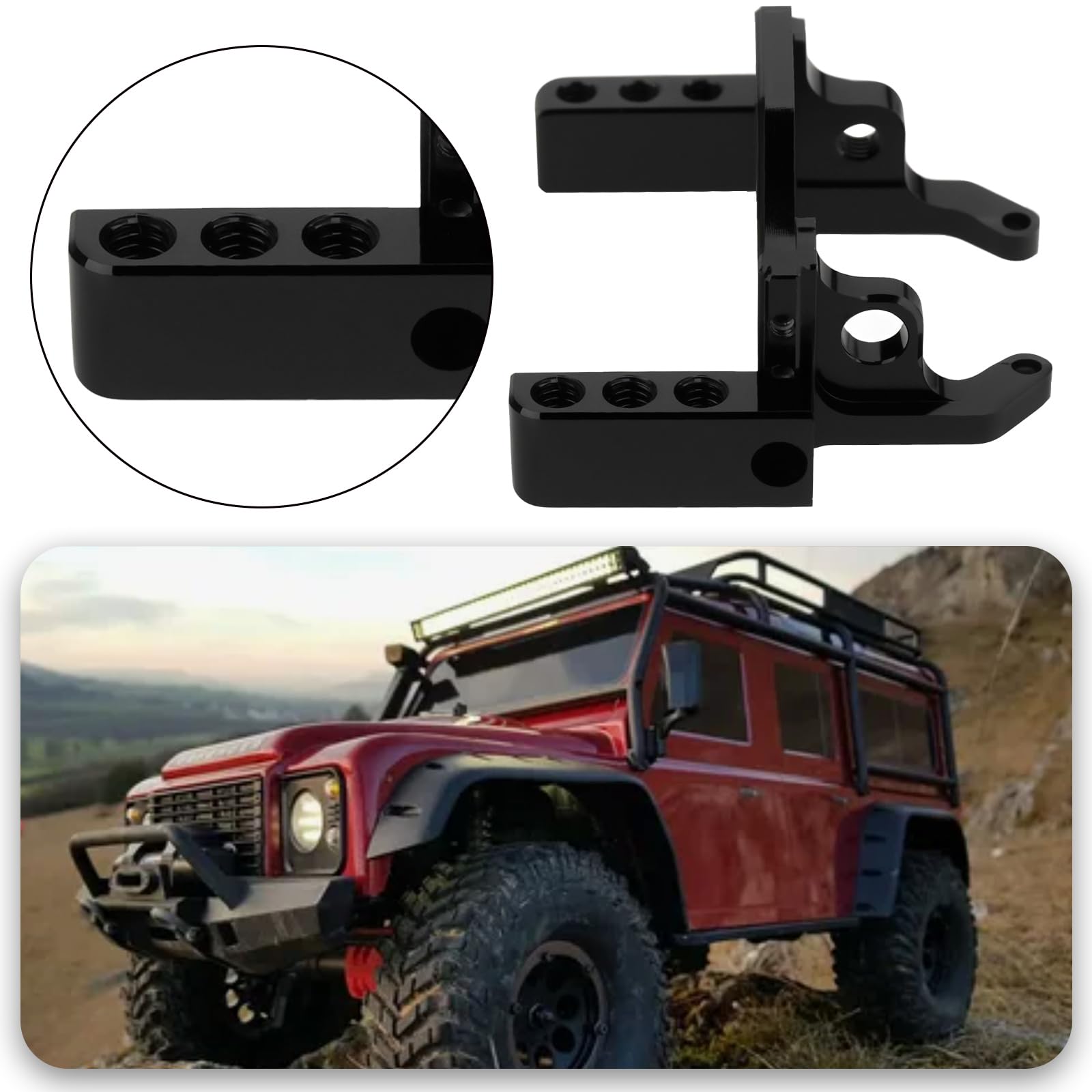 Losi Top Wing Mount Set Black 22S Sprint LOS-2428