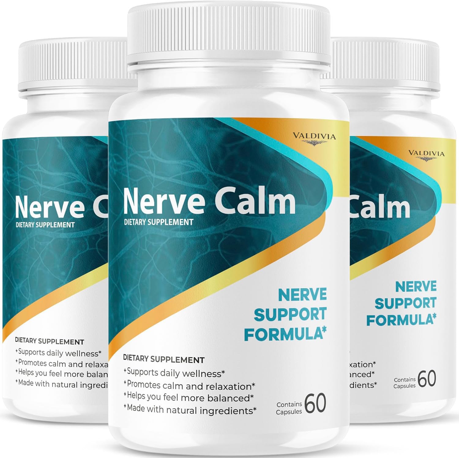Nerve Calm Capsules - Official NerveCalm Premium Formula Supplement, Advanced Support Formula for Wellness & Overall Health, All Natural Nerve Calm Reviews, 180 Capsules for 3 Months