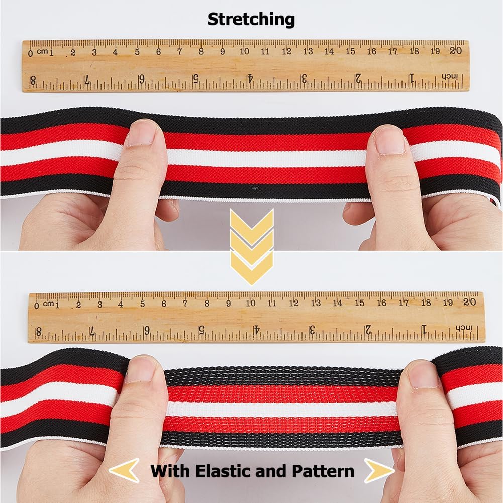 Hobbspring 9 Yards Soft Waistband Elastic Band 9 Colors Elastic Webbing Comfortable Sewing Elastic Trim Colored Striped Elastic Band for Sewing Crafts Clothing Accessories Bag Decorations
