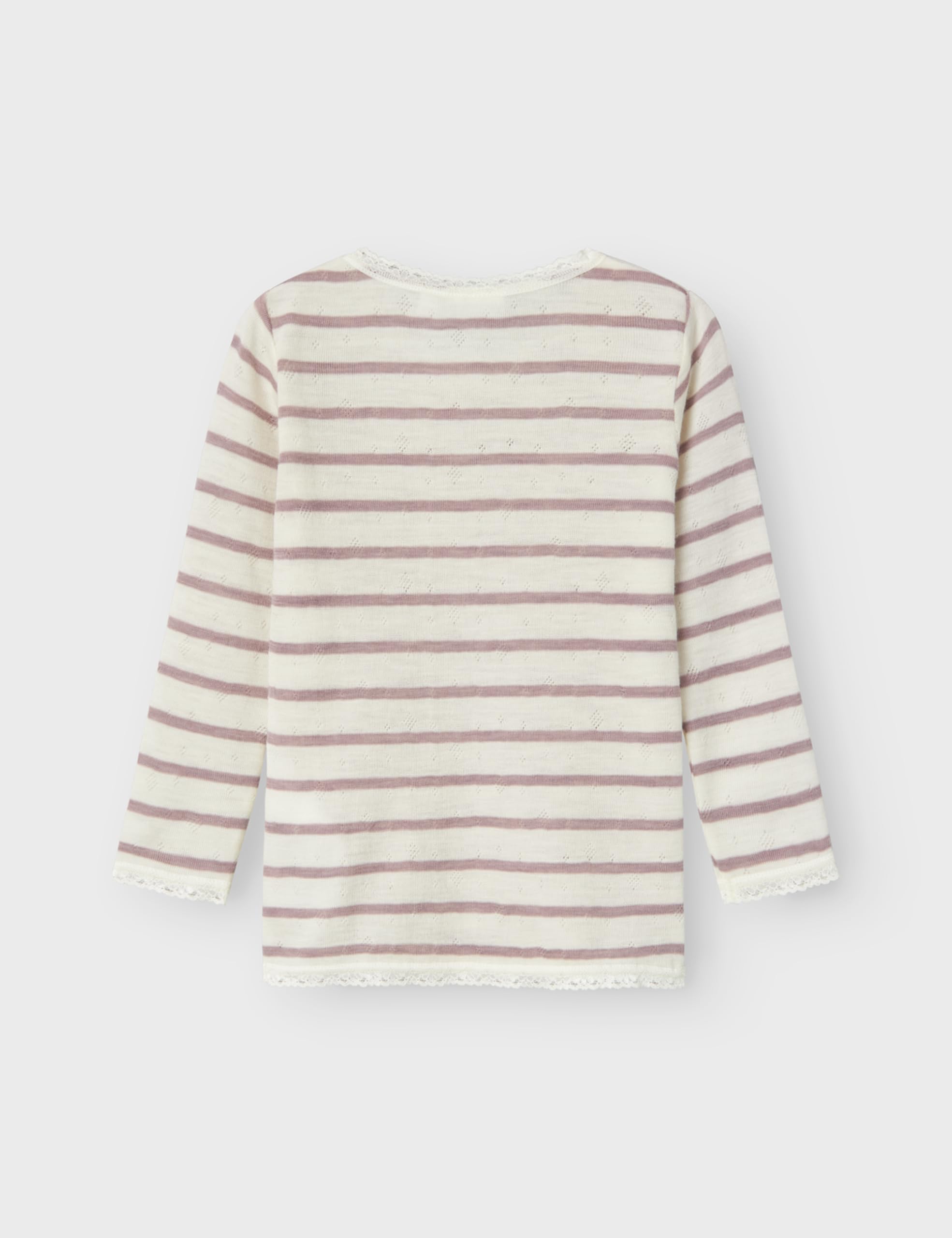 Nmfwang Wool Needle Ls Top Noos, biały, 104 cm