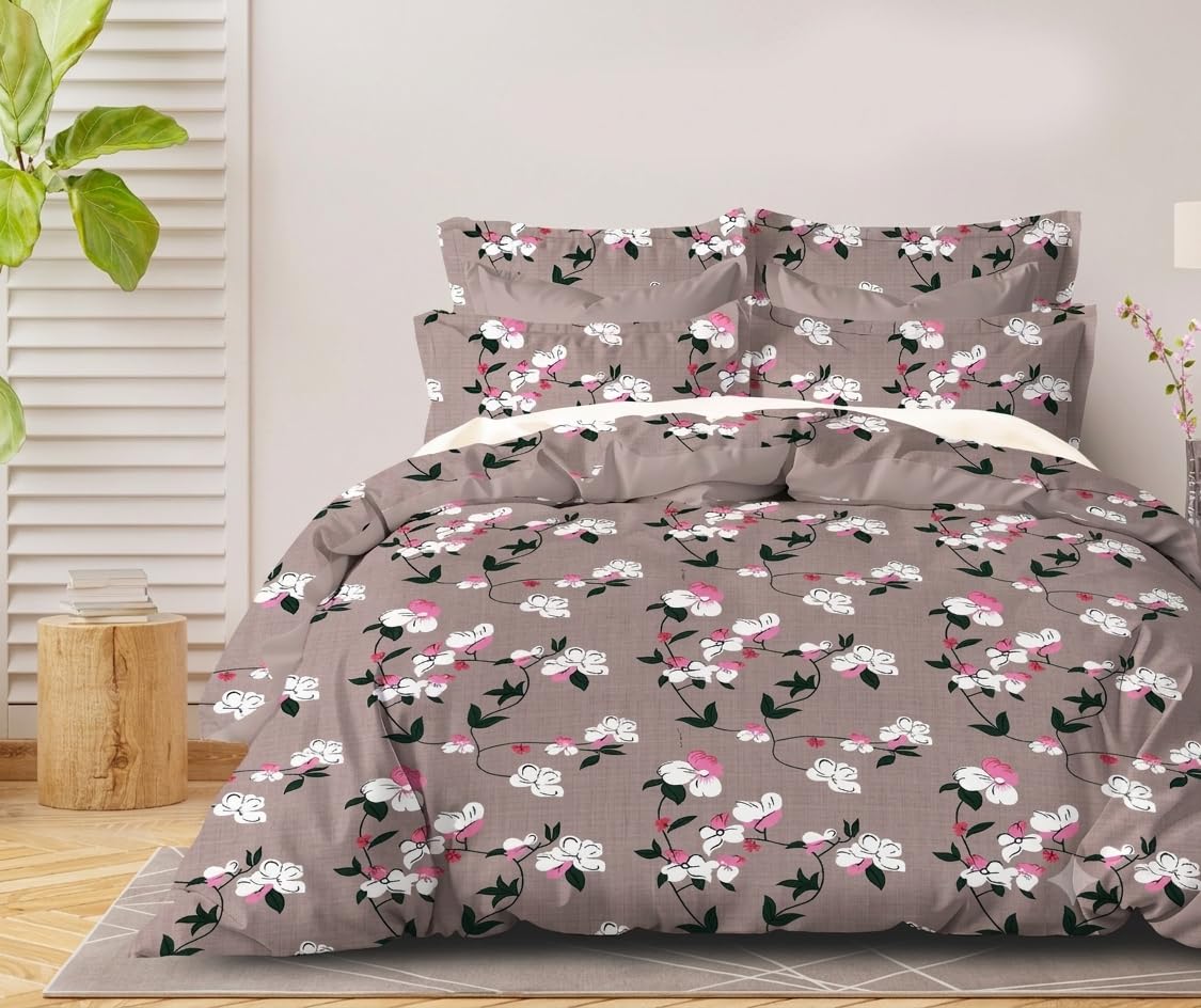 Cotton Double Bed Bedsheet 228x228 cm with Two Pillow Covers | 228x228 cm Size, 2 Pillow Covers, Double Bed, Cotton Fabric-image-10