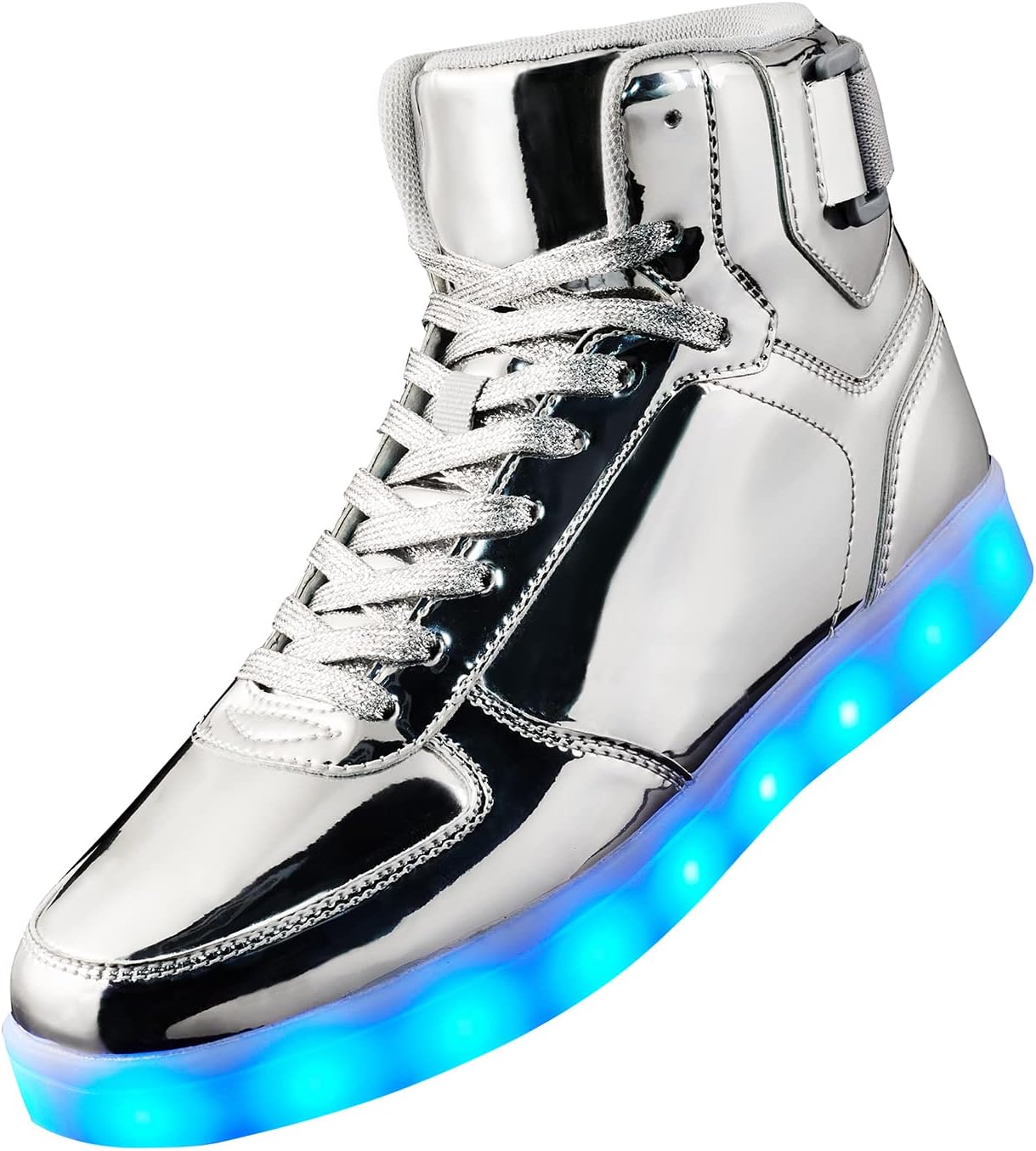 DIYJTS Unisex LED Light Up Shoes, Fashion High Top LED Sneakers USB Rechargeable Glowing Luminous Shoes for Men, Women, Teens