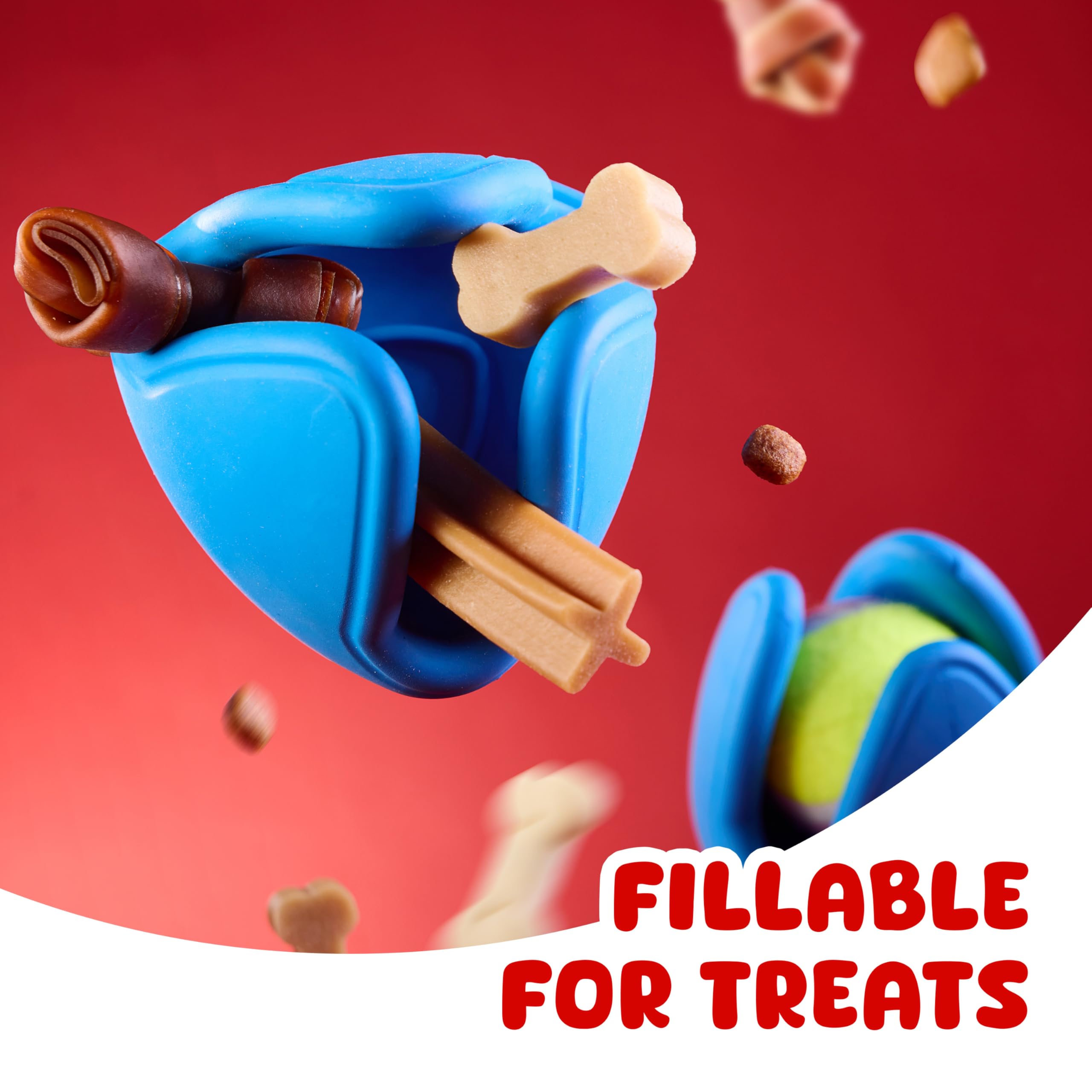 PetDreamHouse Geo-Rella Interactive Dog Enrichment Toy, Erratic Bounce Treat Dispenser for Sensory Stimulation - Image 4