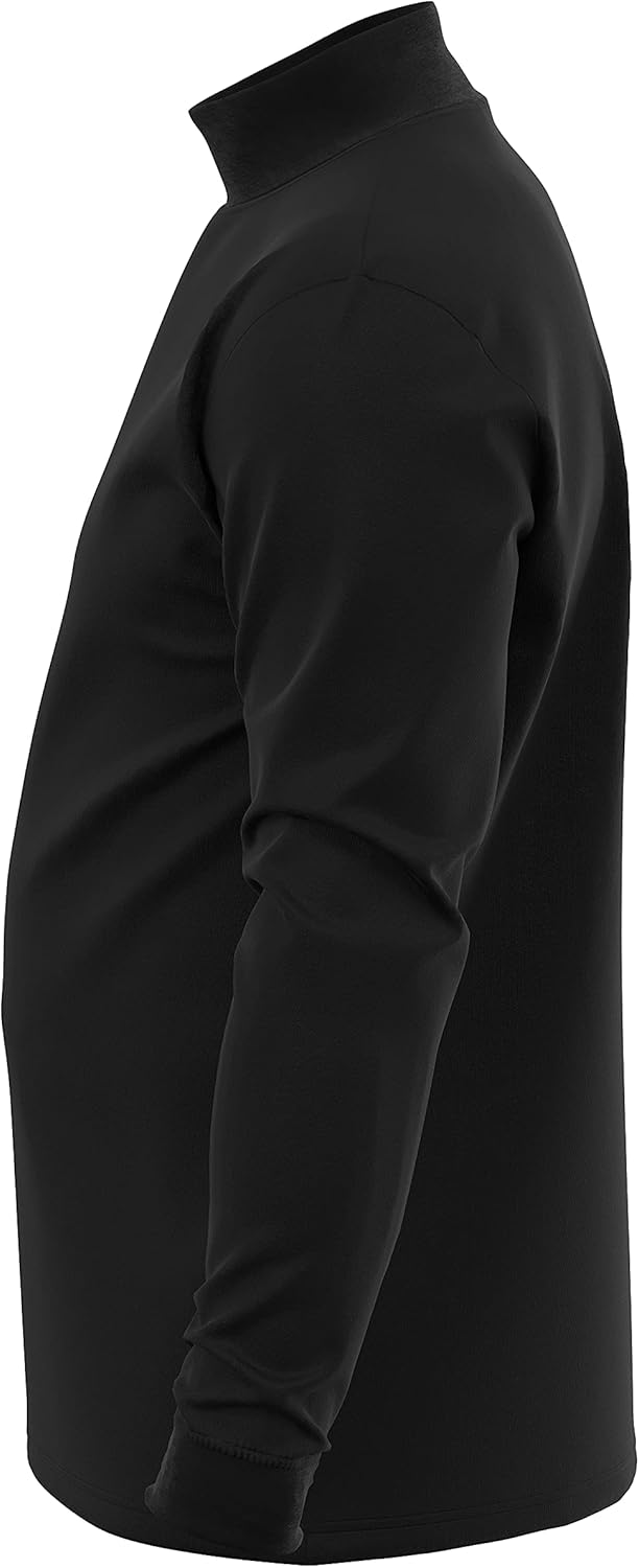 Maks Men's 100% Interlock Knit Combed Cotton Super Soft Euro Design Ski Casual Full Sleeve Mock Neck Pullover Sweater - Image 2