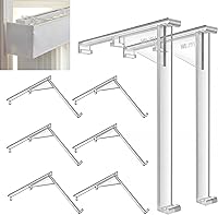 Vista 1 de 8 clips de cenefa vertical transparente soporte de clip de cenefa vertical ciega oculta, pieza de repuesto, montaje exterior