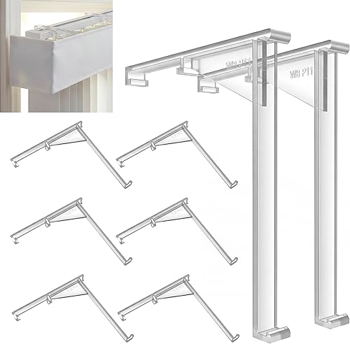 8 clips de cenefa vertical transparente soporte de clip de cenefa vertical ciega oculta, pieza de repuesto, montaje exterior