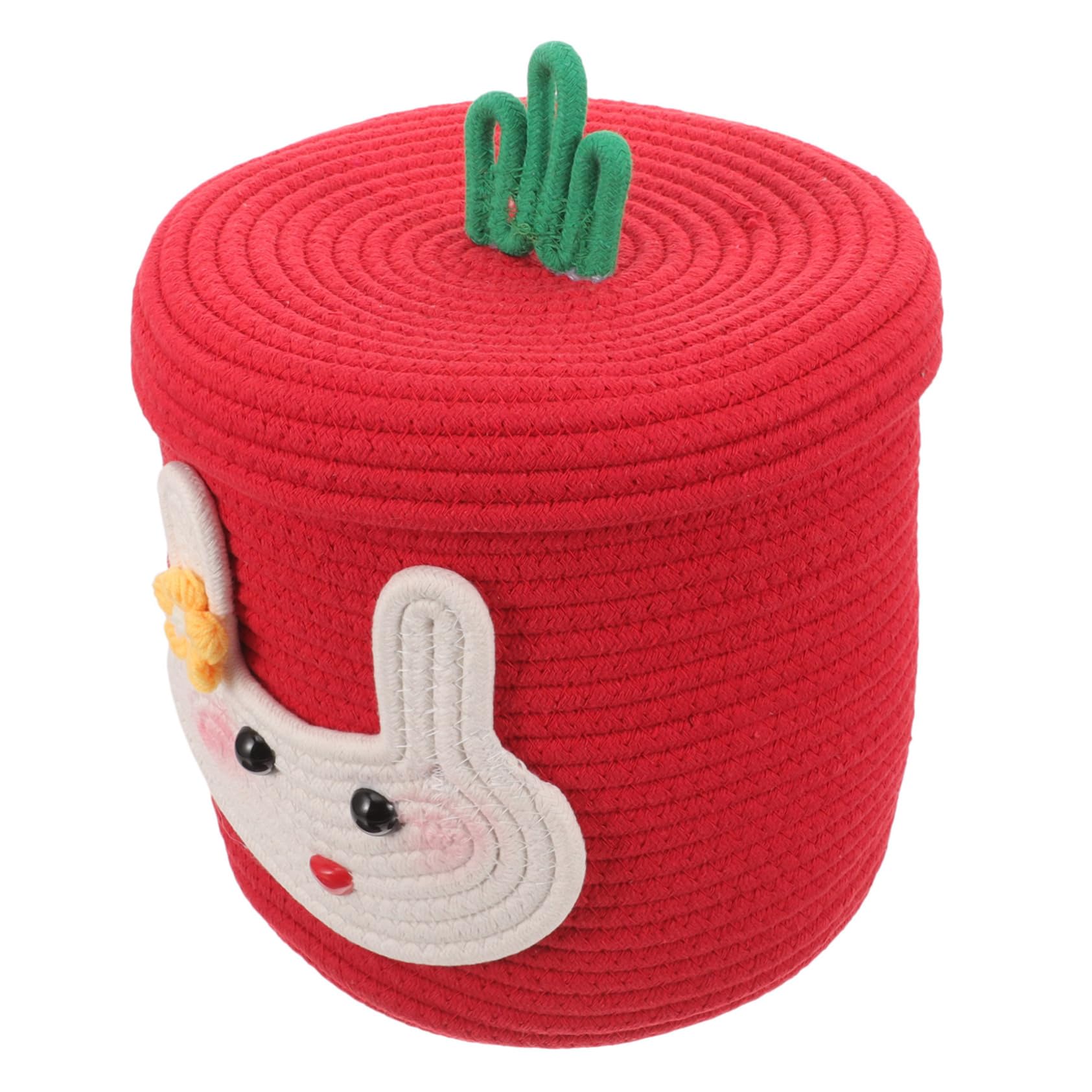 Portaoggetti in Cotone Intrecciato Cestino Portaoggetti Da Scrivania Contenitore Organizer Per Piccoli Oggetti