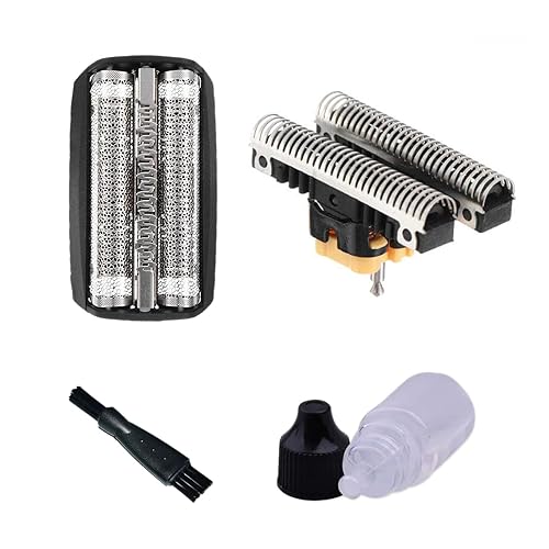 SUNJCO Replacement Shaver Foil and Cutter wRazor Shaver Oil+ Clean Brush for Braun 5000&6000 Series Flex Integral&Flex XP 31B