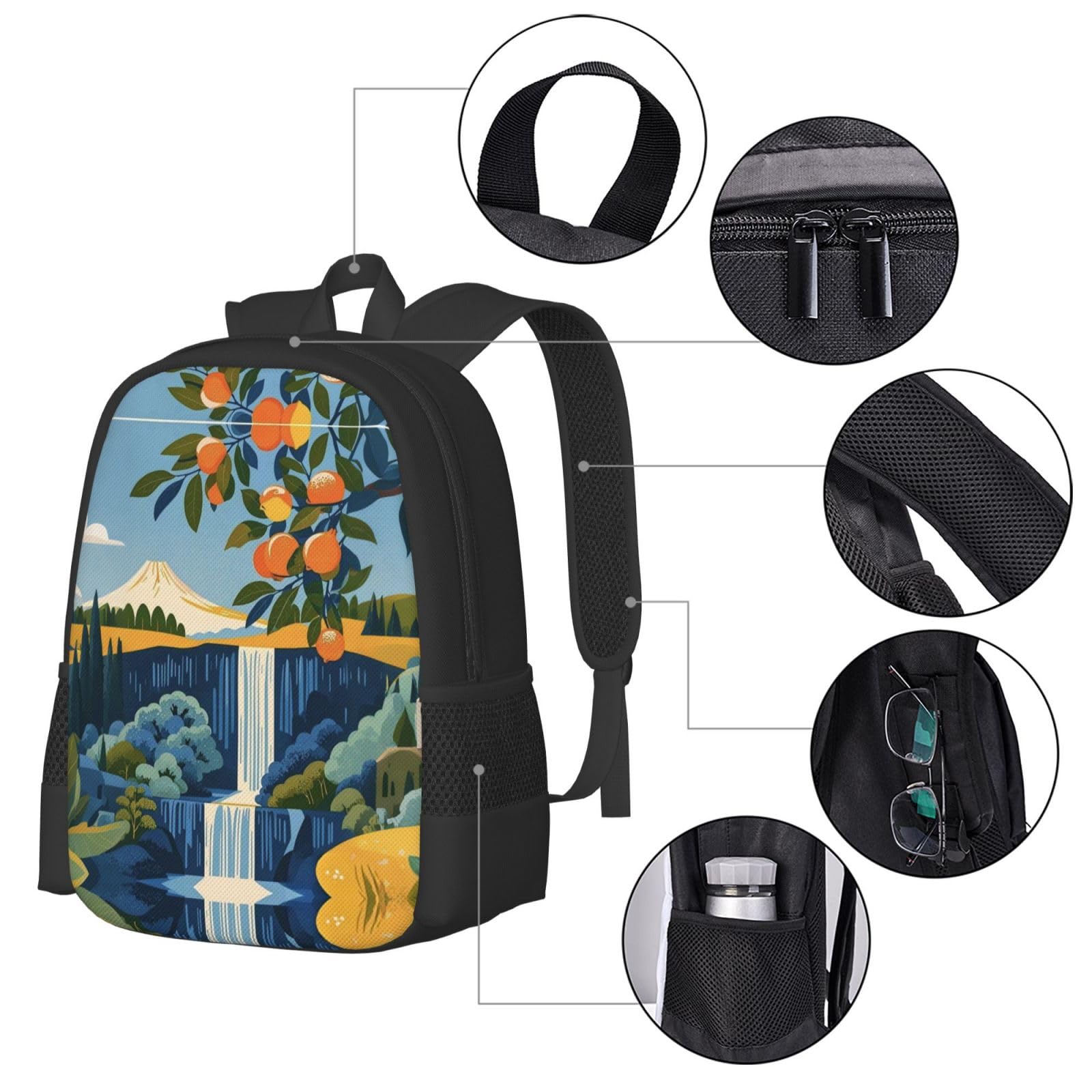Chromabubble Sac à dos unisexe pour ordinateur portable 15,6" Oxford
