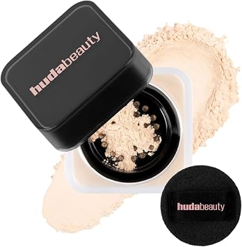 HUDA Beauty Baby Bake Mini Easy Bake Loose Powder, Pound Cake, Matt, with Vitamin E, Holds up to 16 Hours