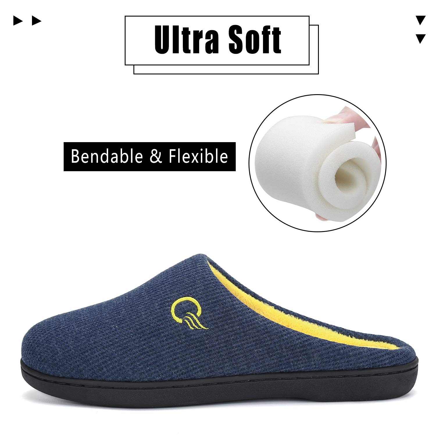 Mishansha Unisex Pantofole Donna Uomo Memory Foam Caldo Comode Antiscivolo Inverno Home Scarpe