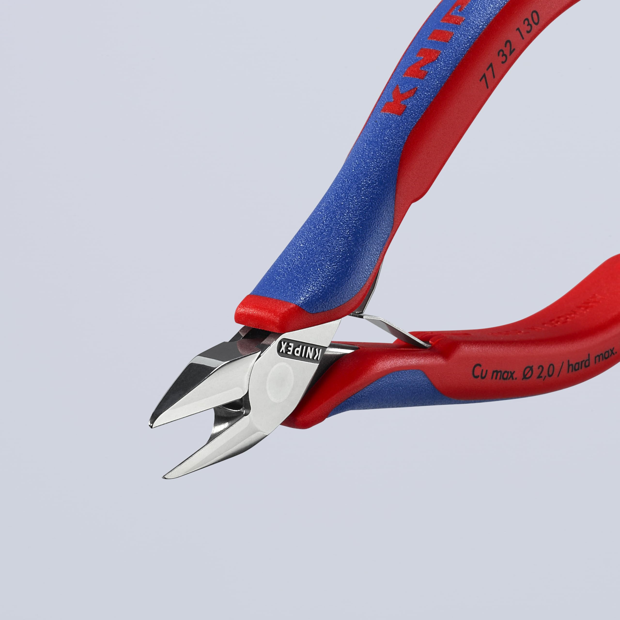 KNIPEX Szczypce tnące boczne dla elektroników ze złączem wsuwkowym z osłonkami wielokomponentowymi 130 mm, 77 32 130
