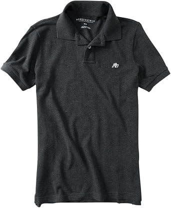 Aeropostale Camiseta de A87 sólido Logo Polo Piqu? 3 x l gris gris :  Amazon.es