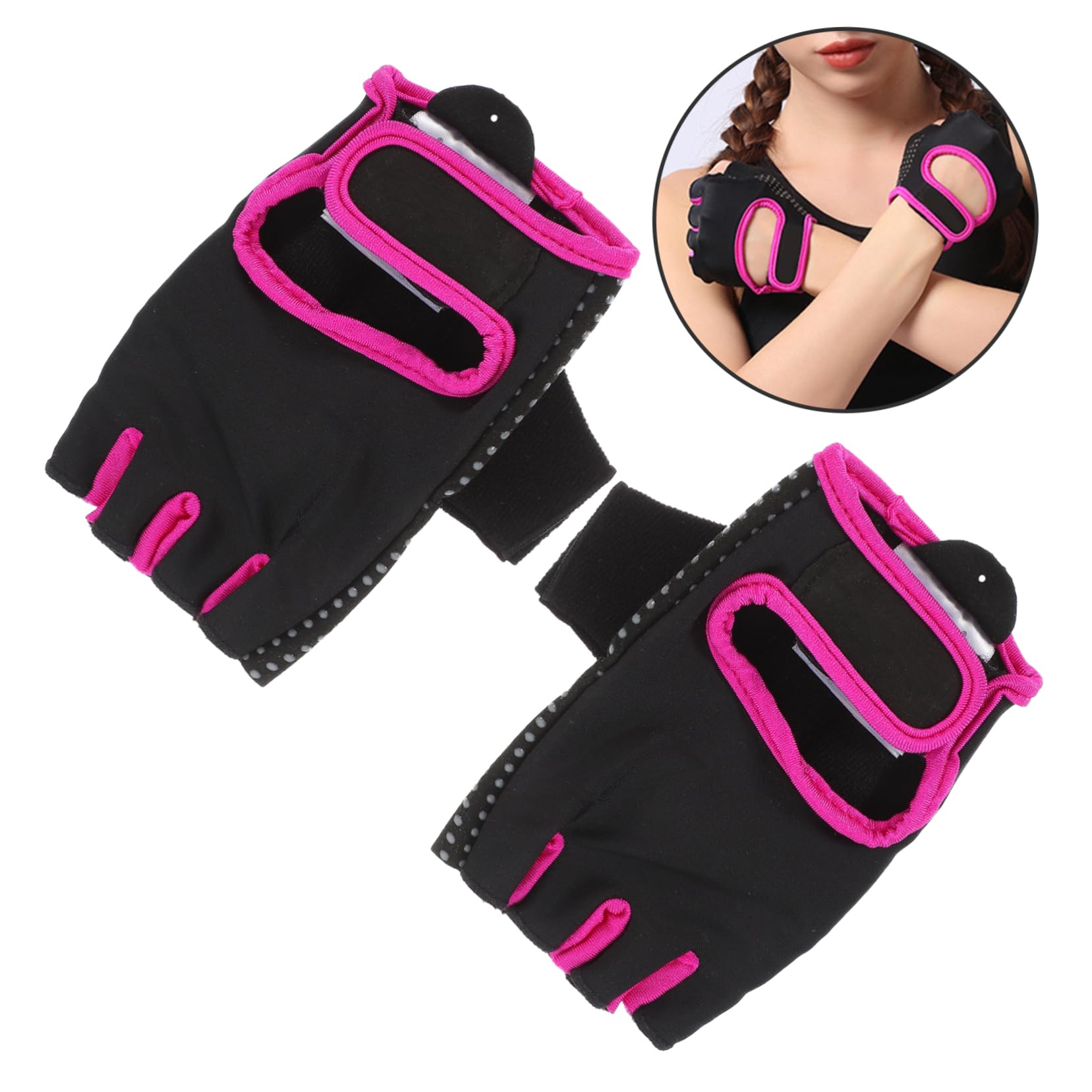BESPORTBLE Guanti Da Ciclismo All'Aperto Guanti Da Trekking Supporto Per Il Palmo Protezione Guanti Pull Up Guanti Powerlifting Guanti Da Cross Training Guanti Da Bici Guanti Mezze Dita Yoga