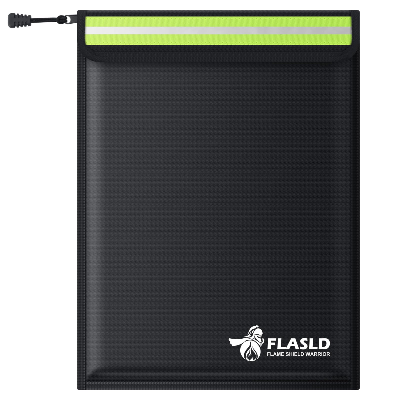 FLASLD Fireproof Document & Money Bags, Large Fireproof & Water Resistant Bag, Fireproof Folder Safe Bag for Cash, Valuables & Passport, with Silicone Coating & Zipper Closure (Document Bag-15x11β)