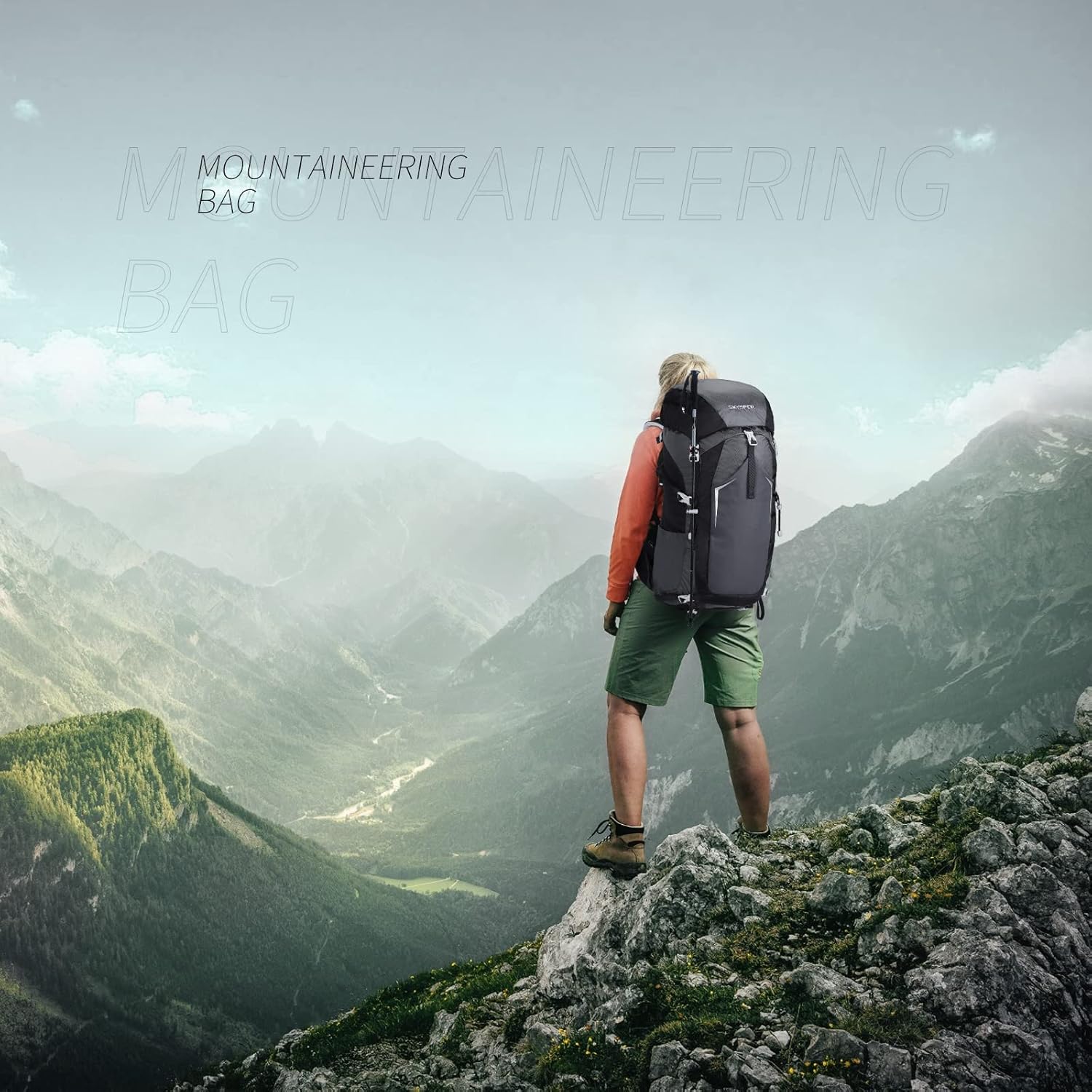 SKYSPER Hiking Backpack 50L Waterproof Mountain Climbing Daypack Camping Outdoor Backpacks with Rain Cover for Women Men : Sports & Outdoors