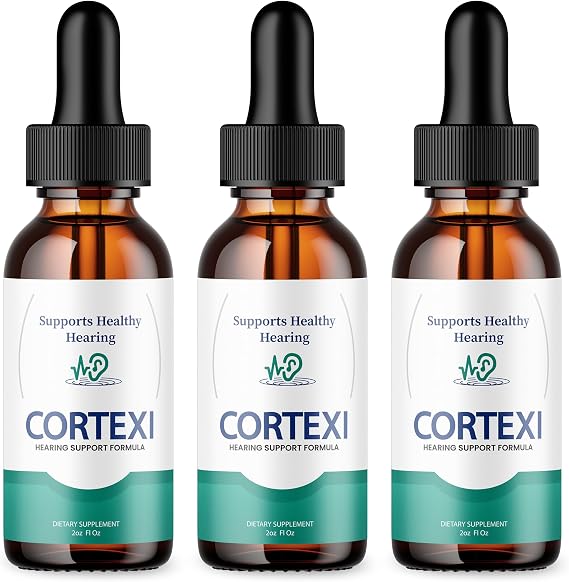 (3 Pack) Cortexi Ear Drops - Official Formula - Cortexi Tinnitus Treatment Cortexi Hearing Support Drops, Cortexi For Ringing In Ears, Cortexi Supplement Drops Maximum Strength New Improved (3 Oz)