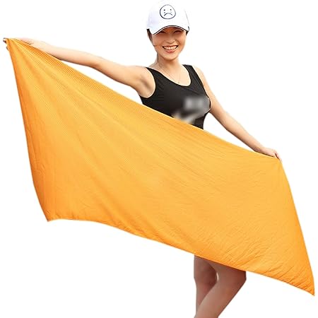 Amazon Wslcn 冷却タオル 80 150 大きいサイズ 水泳 ヨガ 冷感タオル 速乾タオル 暑さ対策 熱中症対策 スポーツタオル バスタオル 大判 吸水 天然素材 敏感肌適用 卸売り可能 軽く 柔らかく 抗菌のヨガ フィットネス 砂浜 水泳 シャワー アウトドアスポーツタオル 旅行