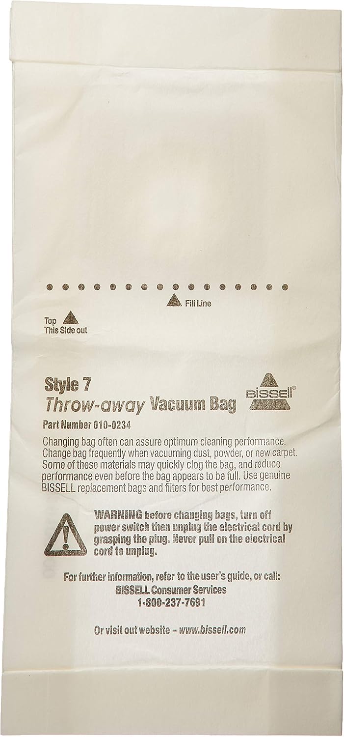 Bissell Lift-Off Vacuum Bag Style 7 Fits : Bissell Bagged 6 / Pack