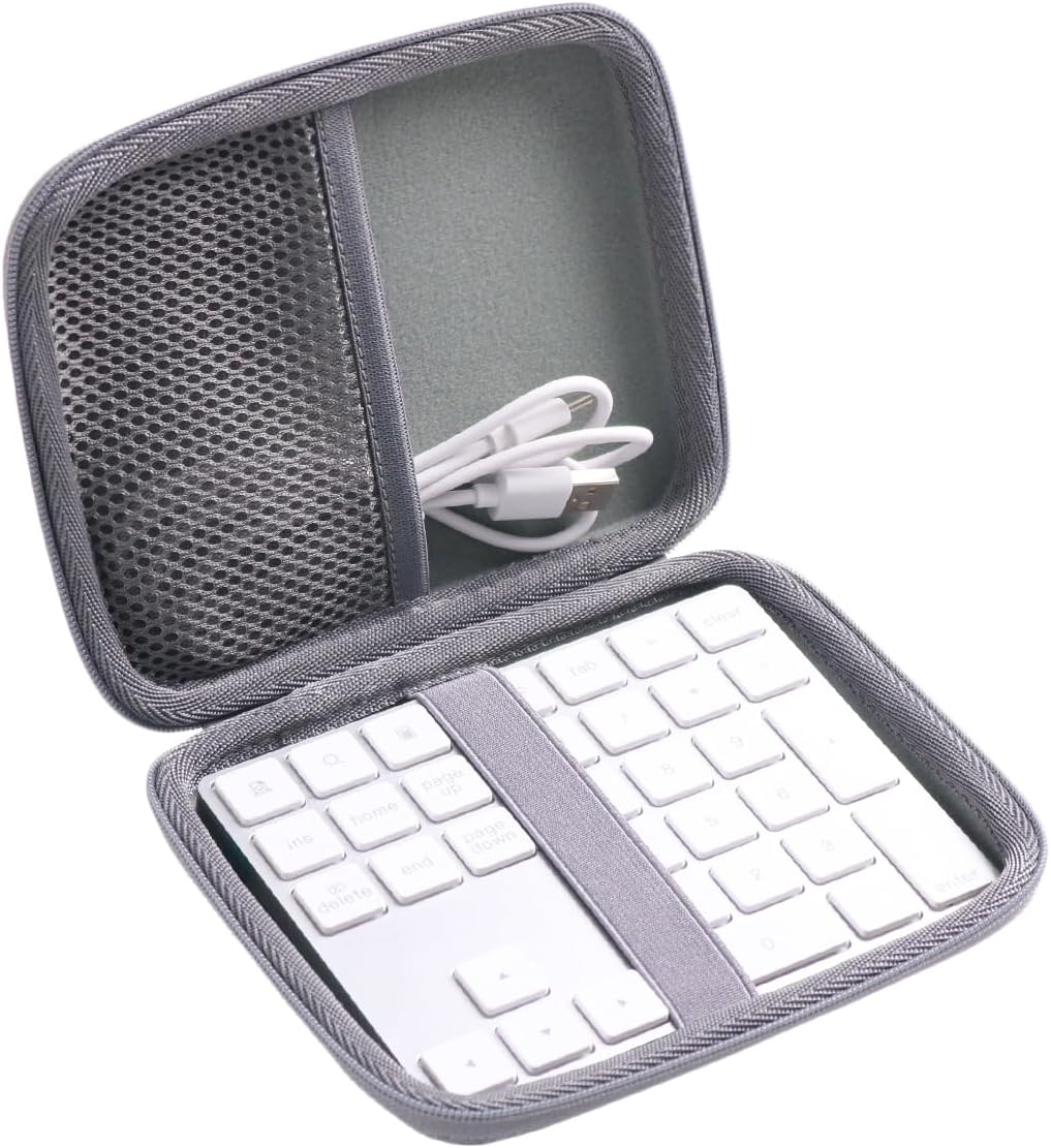 Hard Protective Travel Case for Wireless Number Pad, Compatible with Lekvey/iClever/Nulea Bluetooth Number Pad,Gray(CASE ONLY)