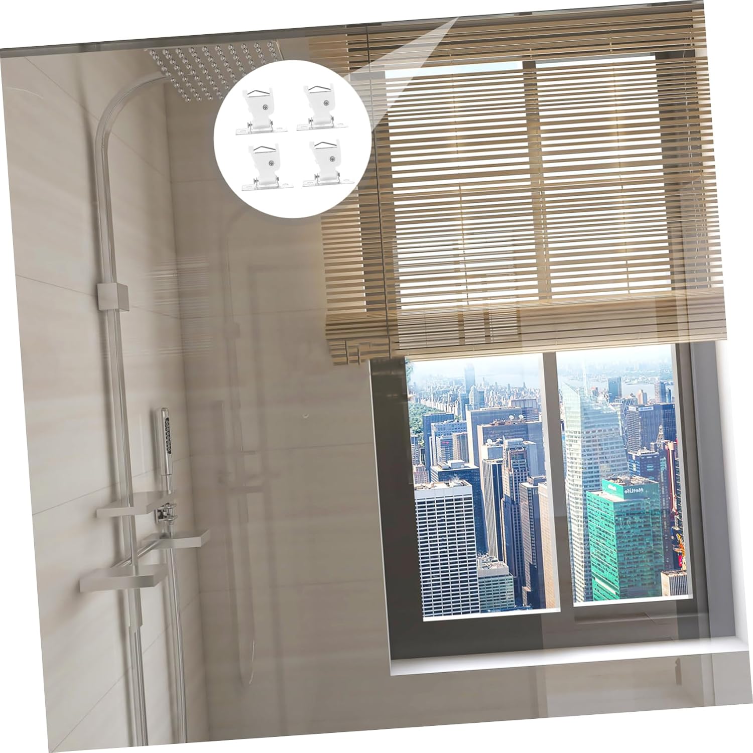 Garneck 8 Sets Practical Roman Blinds Lock Cord Lock for Window Curtains Bamboo Supplies Household Accessory Easy to Use