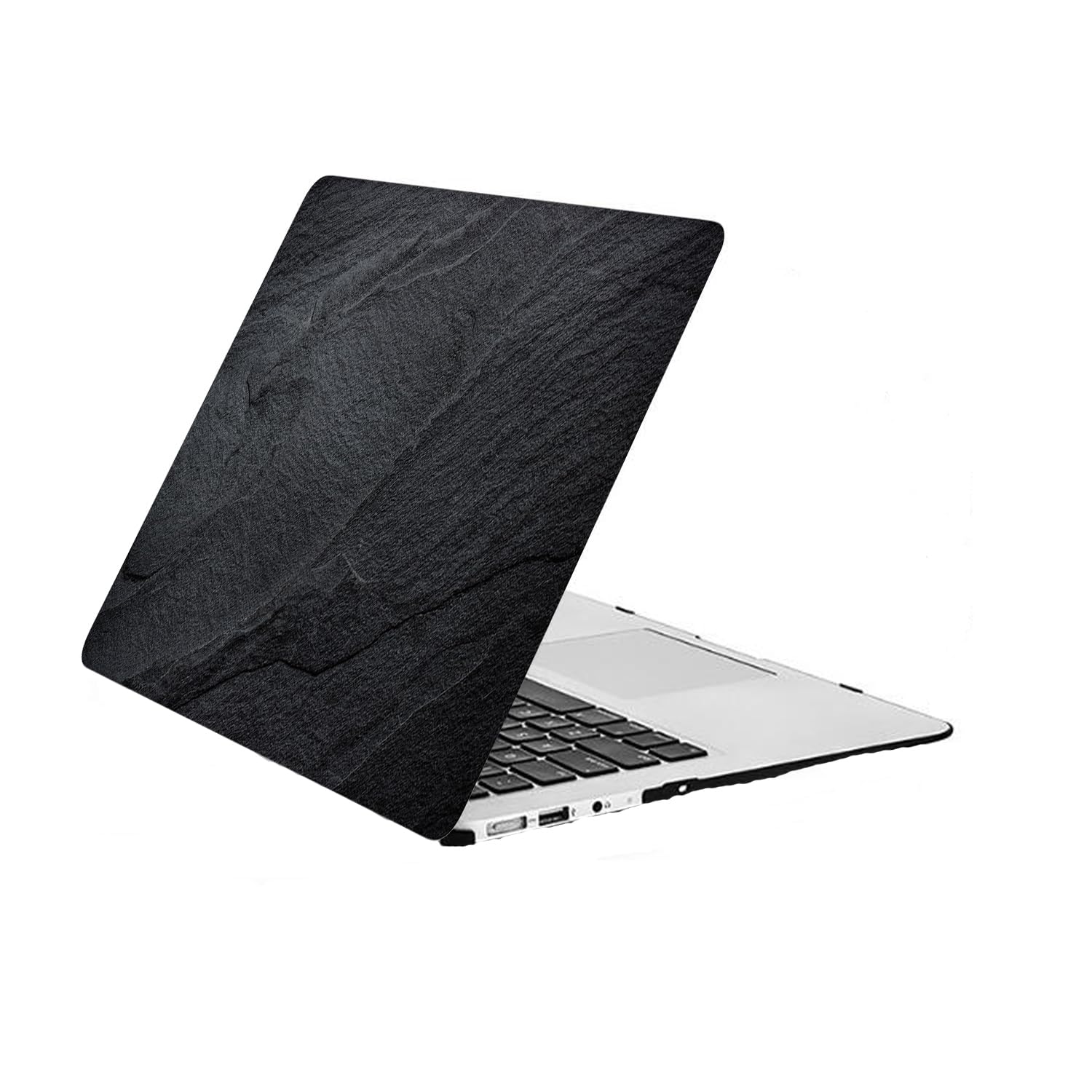 Custodia Protettiva per Nuovo Macbook Air 13 pollici Modello A1932 A2179 A2337 M1 con display Retina e Touch ID 2020 2019 2018, Sottile Rigida Case Cover Plastica Duro Custodia, Nero