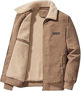 [foveitaa] 冬服 メンズ コート コーデュロイ ボアジャケット ジャケット アウター 大きいサイズ ゆったり ラムウール フリースジャケット もこもこ 防寒 無地 厚手 防風 防寒 暖かい シンプル オシャレ