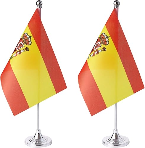 Miniatura 13 de ZXvZYT Paquete de 2 banderas de mesa suizas, pequeñas banderas suizas de escritorio con base de soporte, decoración de eventos para festivales