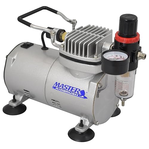 Miniatura 3 de Master Airbrush Kit de sistema de aerografía para decoración de pasteles con 2 aerógrafos, gravedad y sifón, juego de colorante de alimentos