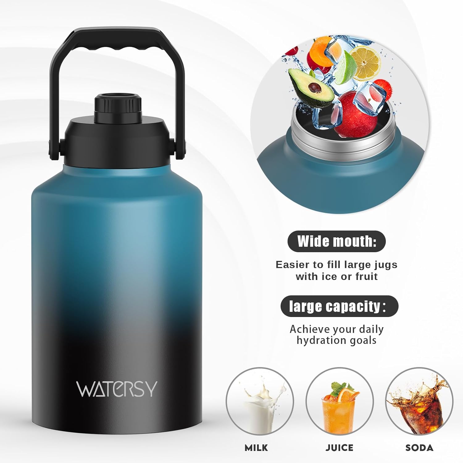 Hydrate with WATERSY 1 Gallon Bottle