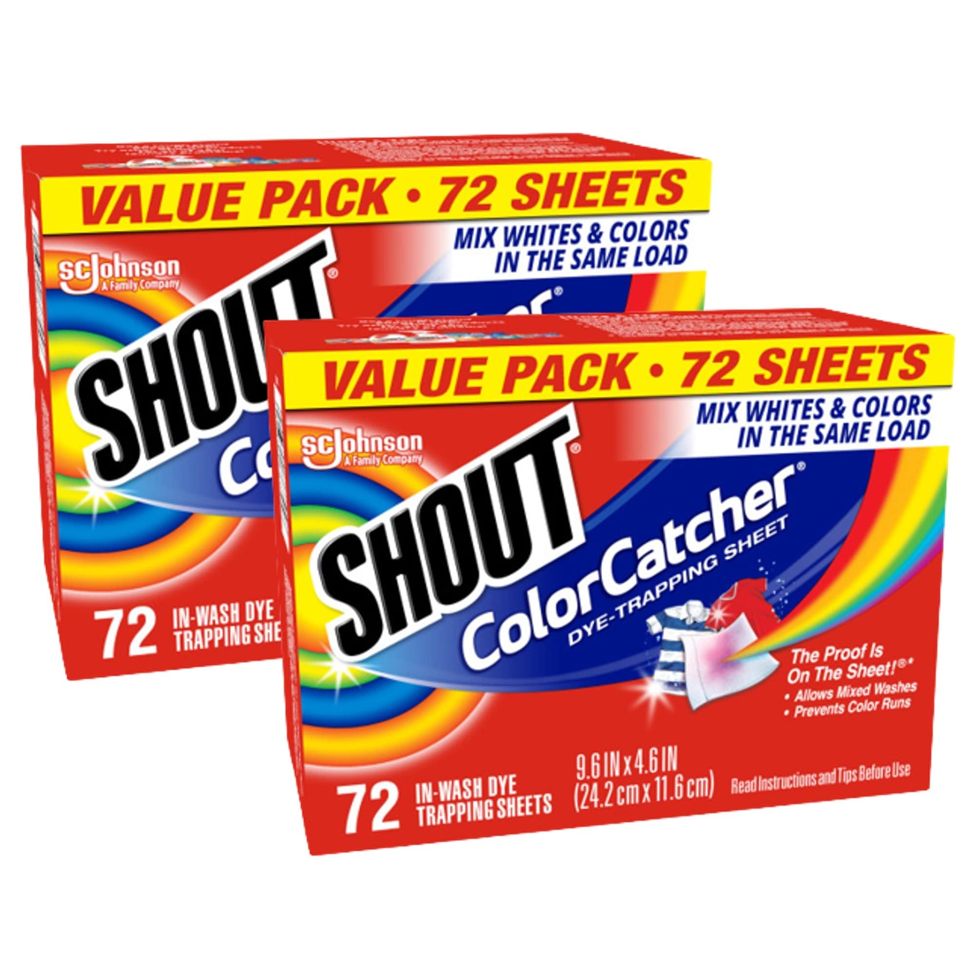 SHOUT Shout Color Catcher ( 72 Count)- Pack of 2