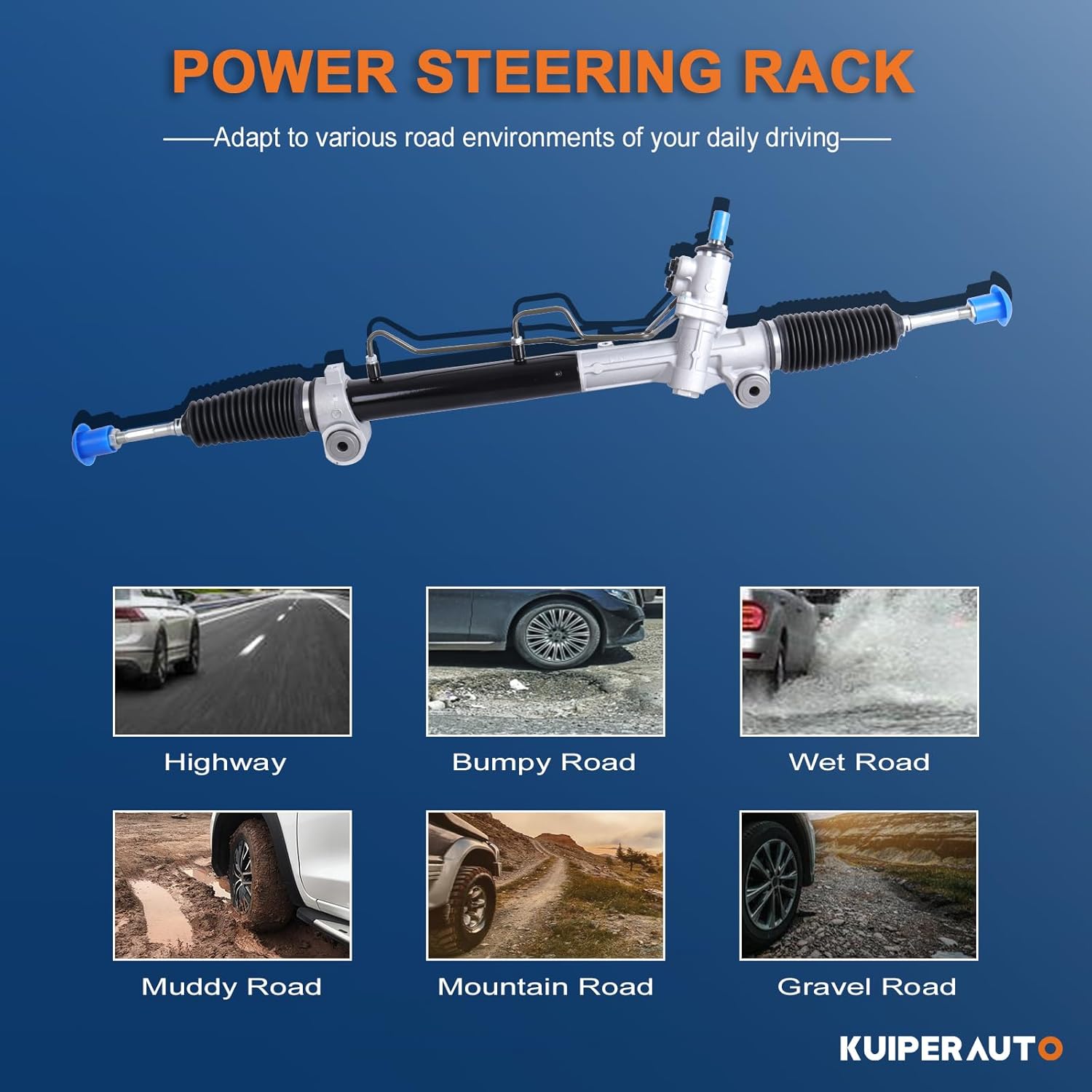 KUIPERAUTO Complete Power Steering Rack and Pinion Assembly 97-2630 4550309420 Compatible for 2007-2011 Toyota Camry Compatible for 2007-2012 Lexus ES350