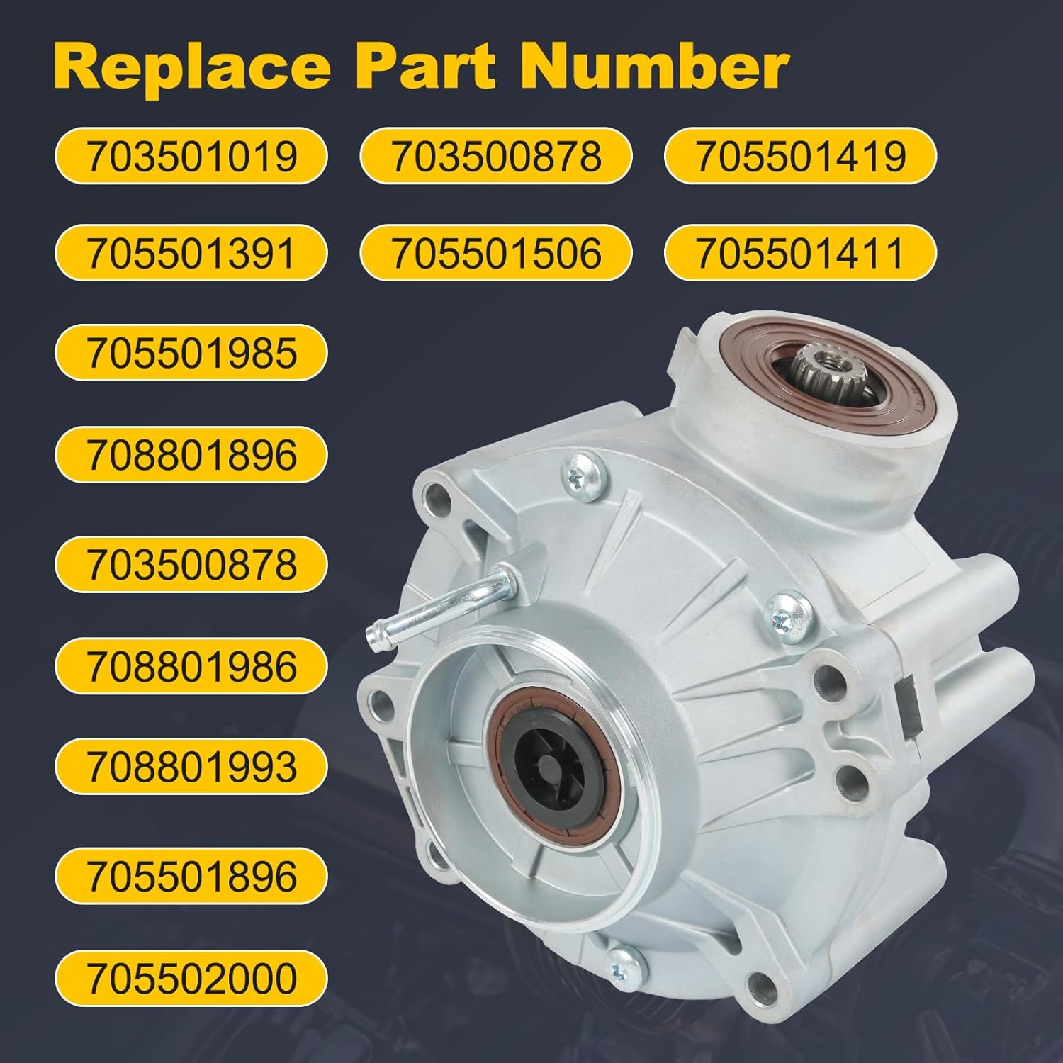 703500878 Rear Differential Compatible with Can-Am Outlander 800R 4X4 2012-2015, Outlander 450 570 4×4 2016-2019, 570 Max 1000 Renegade 500# 703501019 705501896 705501419 705501391