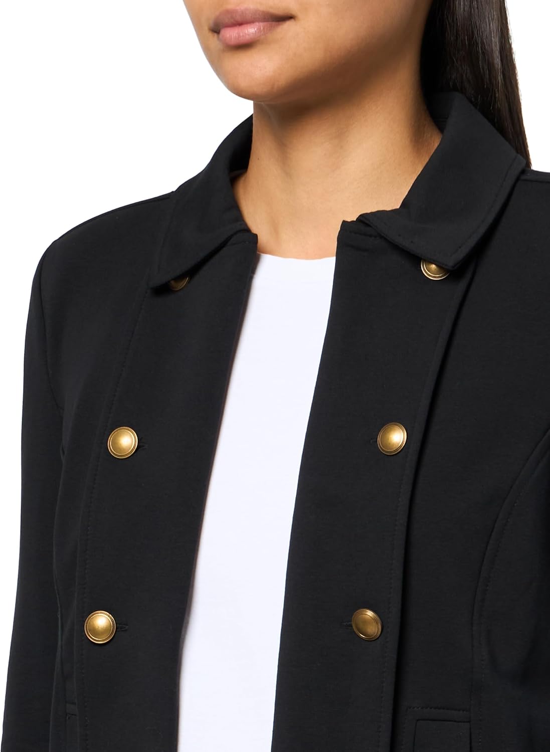 Nautica Womens Open Front Knit Captains Jacket Jacket - Image 3