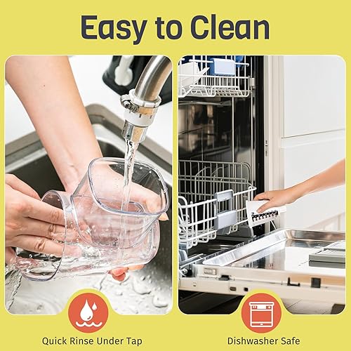 Miniatura 7 de Rallador de queso giratorio 5 en 1, manivela de mano, trituradora de verduras con 5 cuchillas intercambiables, ralladores para cocina, herramienta