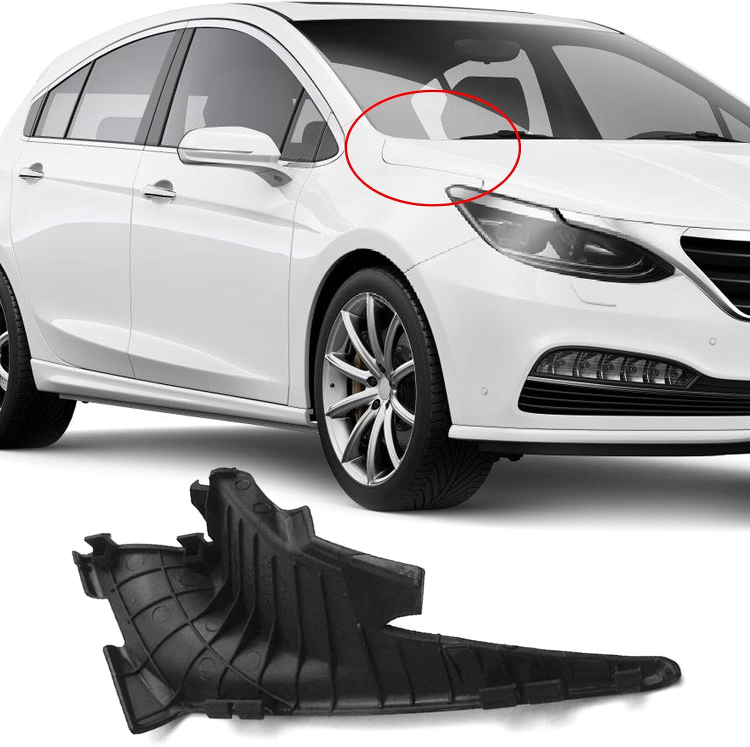 Strong ABS Left Right Side Glass Guard Corner Covers 861501E010 861601E010 Replacement Suitable for Vehicle Accent