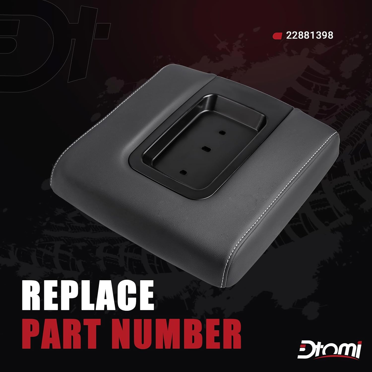 Center Console Lid Replacement Kit Black Compatible with Cadillac Chevy GMC Vehicle 2014-2020 Silverado Suburban Tahoe, Sierra Yukon XL, Escalade, Armrest Lid Cover Assembly Replaces# 22881398