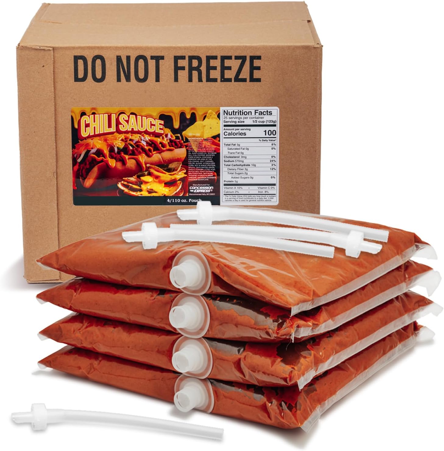 El Nacho Grande Style Bagged Chili-for Gold Medal 5300 and 5301 Dispensers (4-110oz)