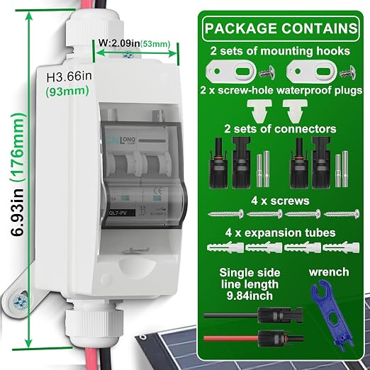 Interruptor de desconexión solar 63A DC1000V con caja IP65 miniatura 5