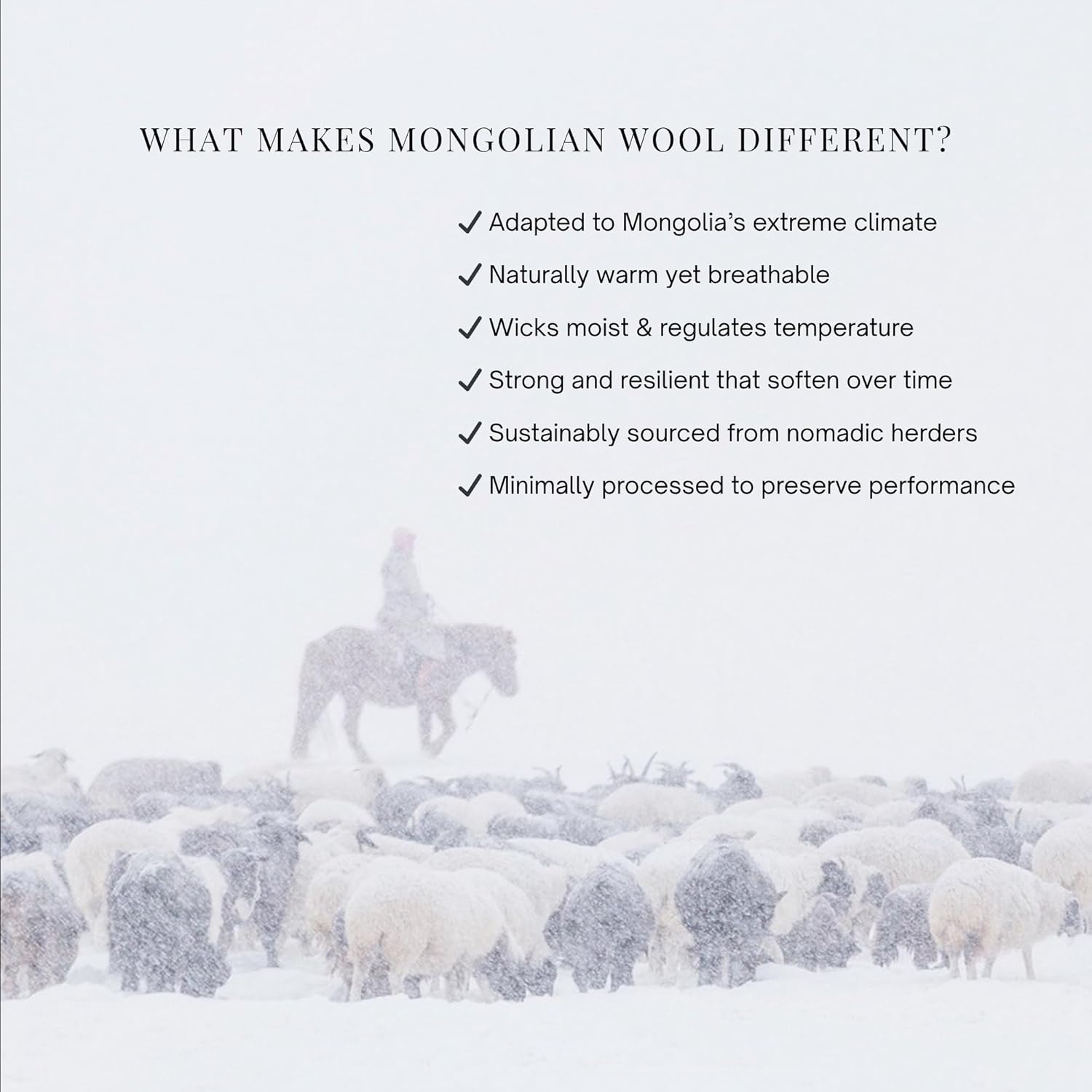 Zaya's Chic House Pure Mongolian Sheep Wool Socks – Organic Sustainable Warm Socks for Men & Women – Cozy Winter Gift