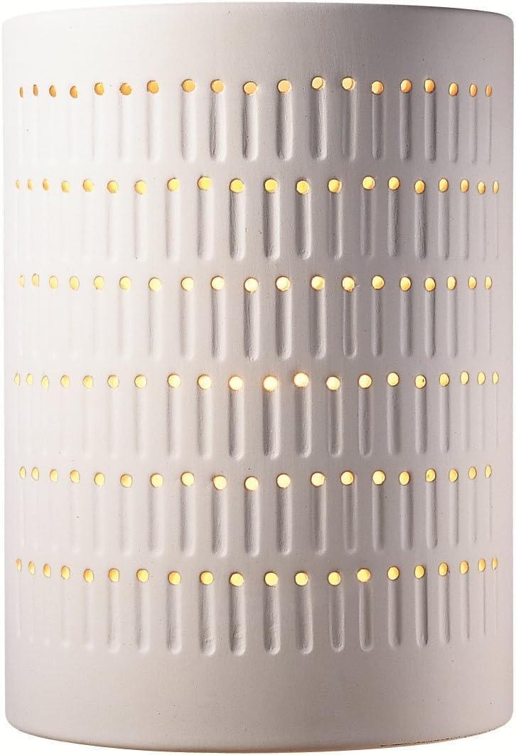 Justice Design Group Ambiance Collection 1-Light Wall Sconce - Bisque Finish