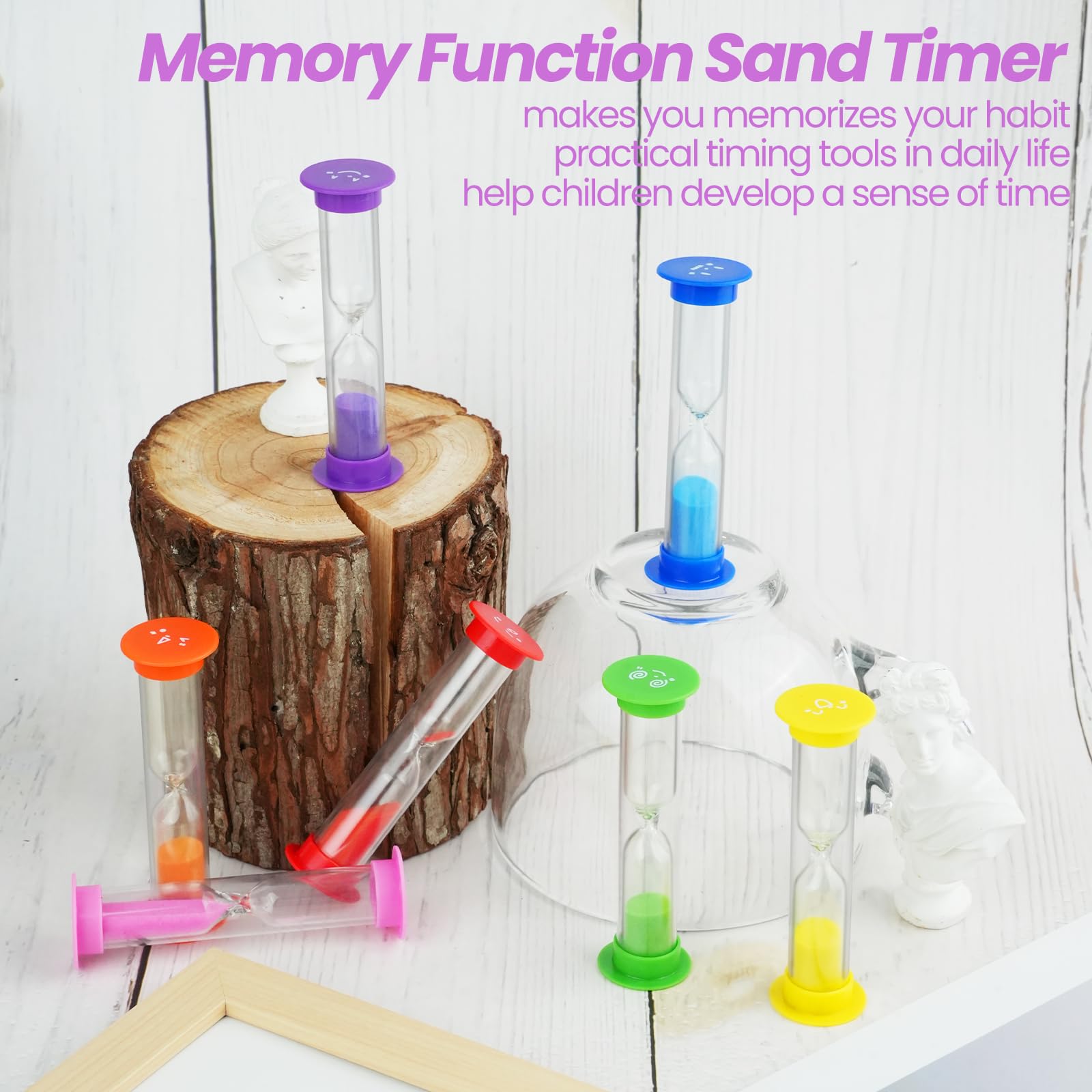 28 clessidra per timer, 2 minuti, orologio in vetro di sabbia colorato, orologio in vetro di sabbia carino, 7 colori, timer per spazzolino da denti per bambini in aula, gioco casa